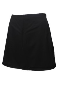 US010 製造黑色女裝拉鏈西裙 西裙製衣廠